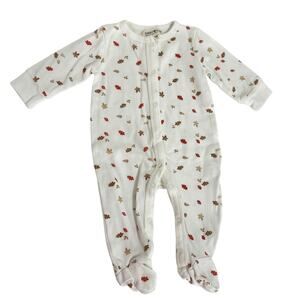 Rabbit + Bear Autumn Leaf Footie Sleeper Size 0-3 Months